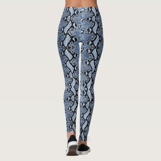 Blue Denim Python Snakeskin Leggings (Achterkant)