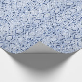 Blue Denim Snakeskin Cadeaupapier (Hoek)