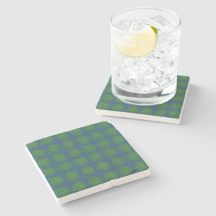 Blue Denim Tennis Balls Pattern Stenen Onderzetter