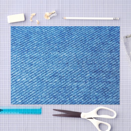 Blue Denim Texture Tissuepapier (Craft)