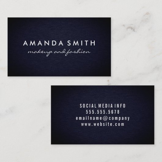 Blue Denim Texture Visitekaartje (Voorkant / Achterkant)