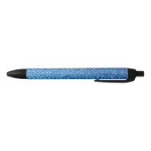 Blue Denim Texture Zwarte Inkt Pen (Bodem)