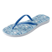 Blue Dental Clinic Pattern Teenslippers (Schuin)