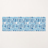 Blue Dental Clinic Pattern Yogamat (Voorkant (horizontaal))
