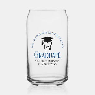 Blue Dental School Custom Tandarts Afstuderen Blikvorm Glas