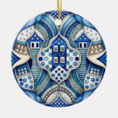  Blue Design Art Collection Keramisch Ornament (Voorkant)
