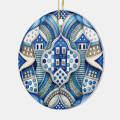  Blue Design Art Collection Keramisch Ornament (Links)