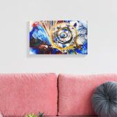 Blue Design Canvas Afdruk (Insitu (Woonkamer))