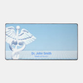 Blue Design White 3D Caduceus Médicale (Recto)