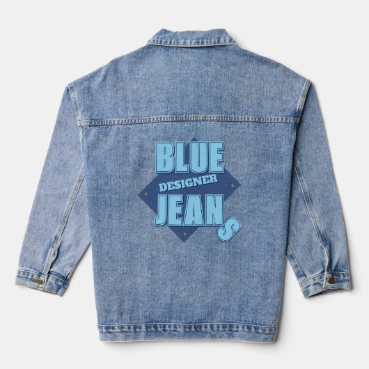 Blue Designer Jeans Denim Jacket (Achterkant)