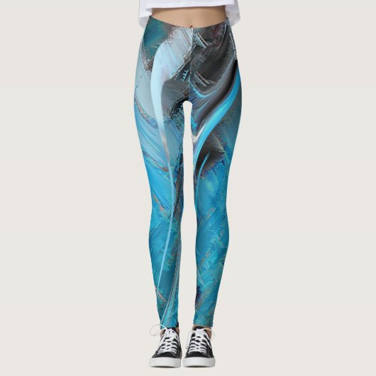 Blue Designer Leggings (Voorkant)