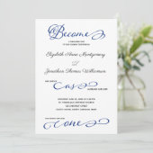 Blue Devenir une invitation de mariage d'une plage (Debout devant)