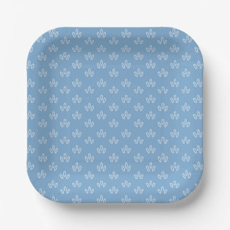 Blue Dew Drop Plate Papieren Bordje