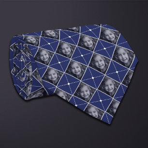 Blue Diamond 1-fotopatroon Stropdas