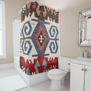 Blue Diamond Arrow Konya Cowboy Saddle Douchegordijn