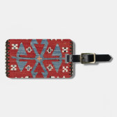 Blue Diamond Arrow Konya II 19th Century Authentic Bagagelabel (Voorkant horizontaal)