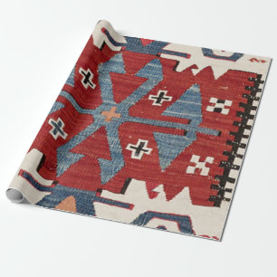 Blue Diamond Arrow Konya II 19th Century Authentic Cadeaupapier