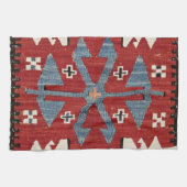 Blue Diamond Arrow Konya II 19th Century Authentic Theedoek (Horizontaal)