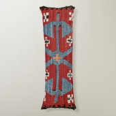 Blue Diamond Arrow Konya II Red Cowboy Lichaamskussen (Voorkant Verticaal)