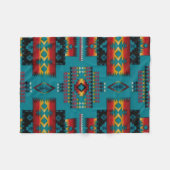 BLUE Diamond Aztec Print Fleece Deken (Voorkant (Horizontaal))