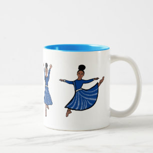 Blue Diamond Dancer #1 Tweekleurige Koffiemok