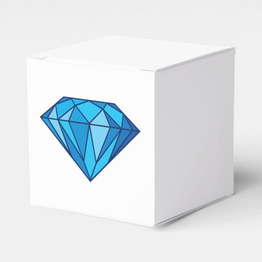 Blue Diamond Favor Box Bedankdoosjes (Voorkant Zijde)