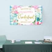Blue Diamond Floral Alice in Onederland Spandoek (Beurs)