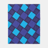 Blue Diamond Geometric Pattern Fleece Deken (Voorkant)