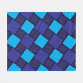 Blue Diamond Geometric Pattern Fleece Deken (Voorkant (Horizontaal))