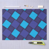 Blue Diamond Geometric Pattern Tissuepapier (Craft)