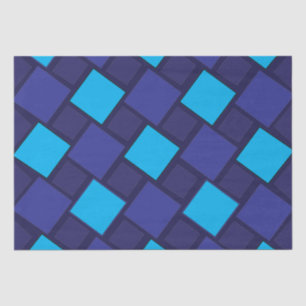 Blue Diamond Geometric Pattern Tissuepapier
