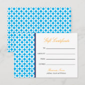 Blue Diamond Gift Certificate (Voorkant / Achterkant)