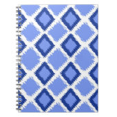 Blue Diamond Ikat Pattern Notitieboek (Voorkant)