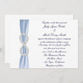 Blue Diamond Infinity bruiloft uitnodiging (Voorkant / Achterkant)