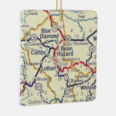 Blue Diamond KY  Map Keramisch Ornament (Rechts)