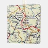 Blue Diamond KY  Map Keramisch Ornament (Links)