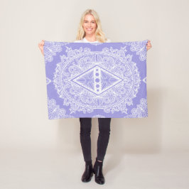 Blue Diamond Mandala Fleece Deken