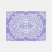 Blue Diamond Mandala Fleece Deken (Voorkant (Horizontaal))