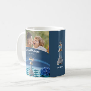 Blue Diamond Metallic King Schaak Vaderdag Koffiemok