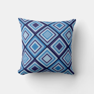 Blue Diamond Mod PatternThrow Pillow Kussen