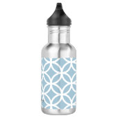 Blue Diamond Pattern - Aangepast Waterfles (Rechts)