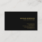 Blue Diamond Pattern Angel Crest | Luxurisch zwart Visitekaartje (Achterkant)