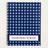 Blue Diamond Pattern Professionele Planner (Voorkant)