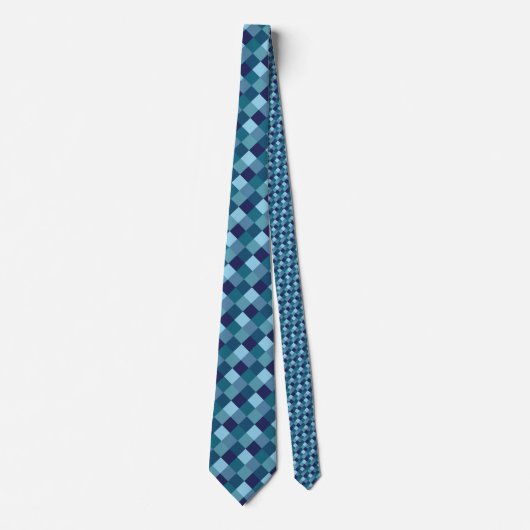 Blue Diamond Pattern-Stropdas Stropdas (Voorkant)