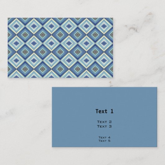 Blue Diamond Pattern Visitekaartje (Voorkant / Achterkant)