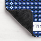 Blue Diamond Patterned Muismat (Hoek)