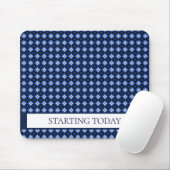 Blue Diamond Patterned Muismat (Met muis)