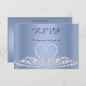 Blue Diamond swan all événement réponse rsvp (Devant / Derrière)