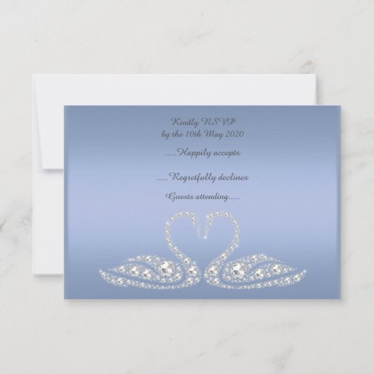 Blue Diamond swan all event rsvp response (Achterkant)