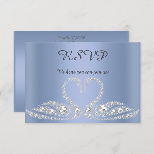 Blue Diamond swan all event rsvp response (Voorkant / Achterkant)